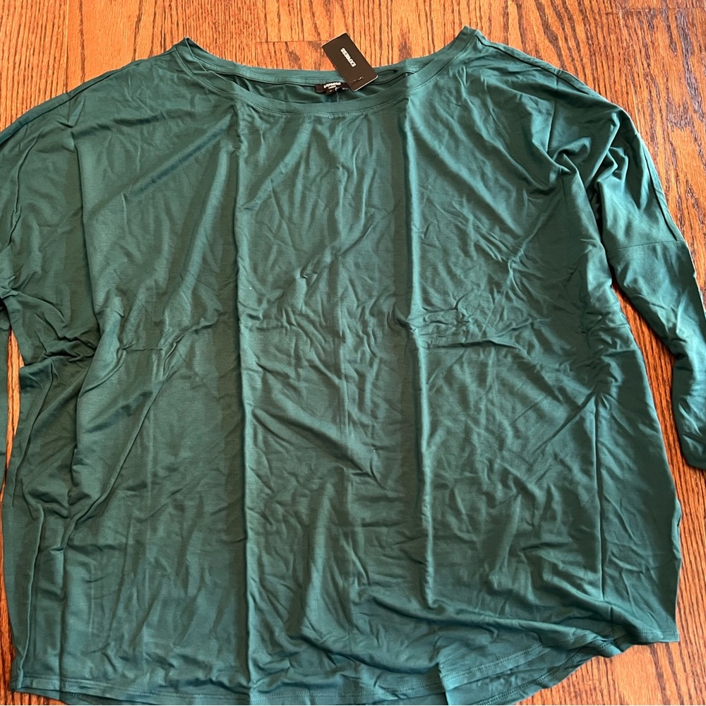 Express Women's Green Top size XL new NWT
